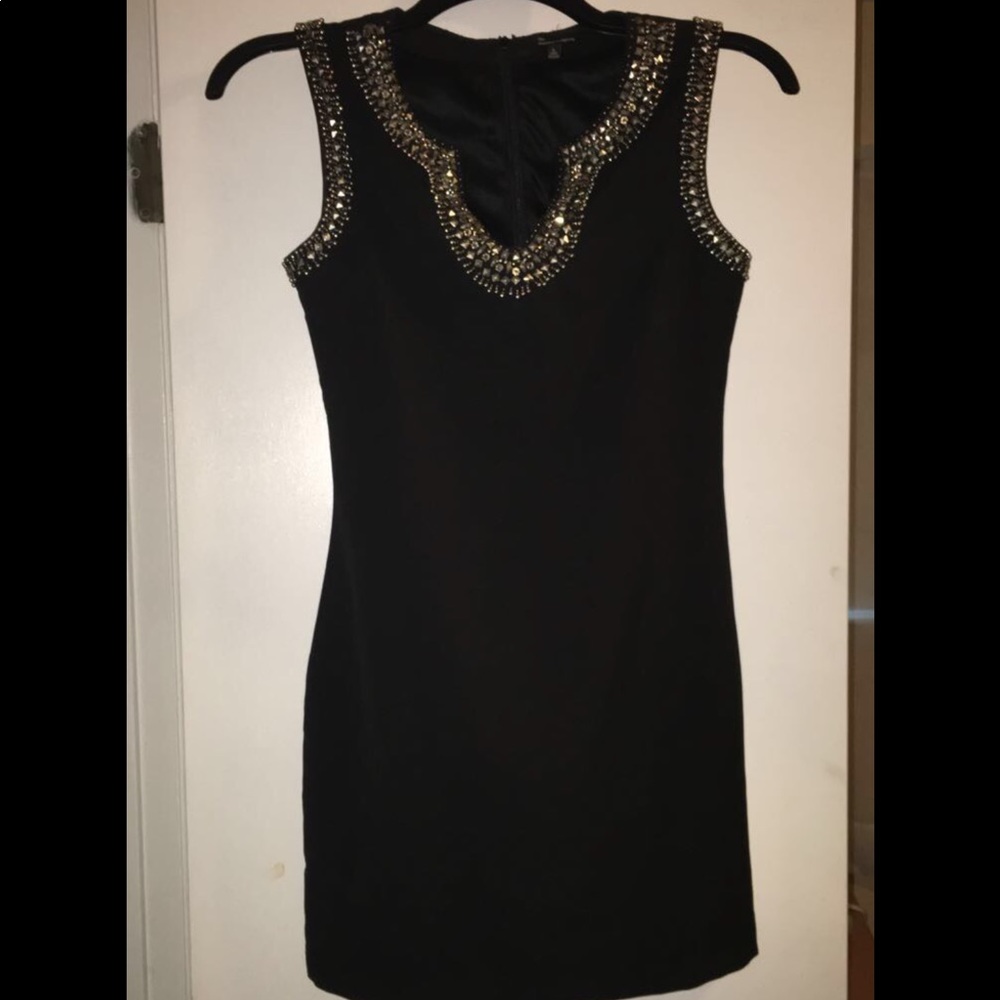 🖤Beaded Black Bodycon Mini Dress🖤